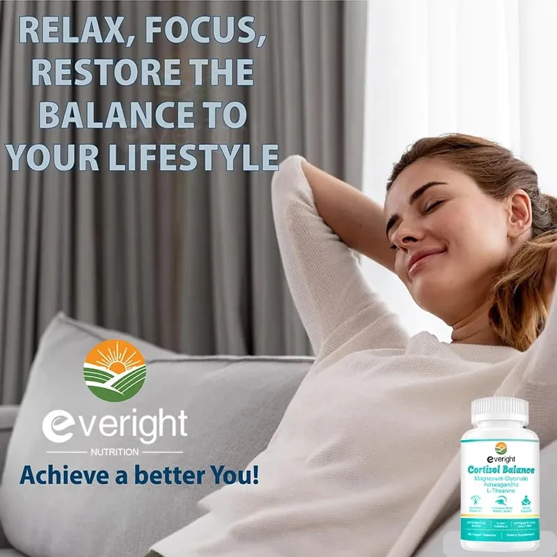 Cortisol Supplement na may Ashwagandha L-Theanine at Magnesium Glycinate – 14-in-1 para sa Stress Relief Mood Balance at Sleep Health — image 5