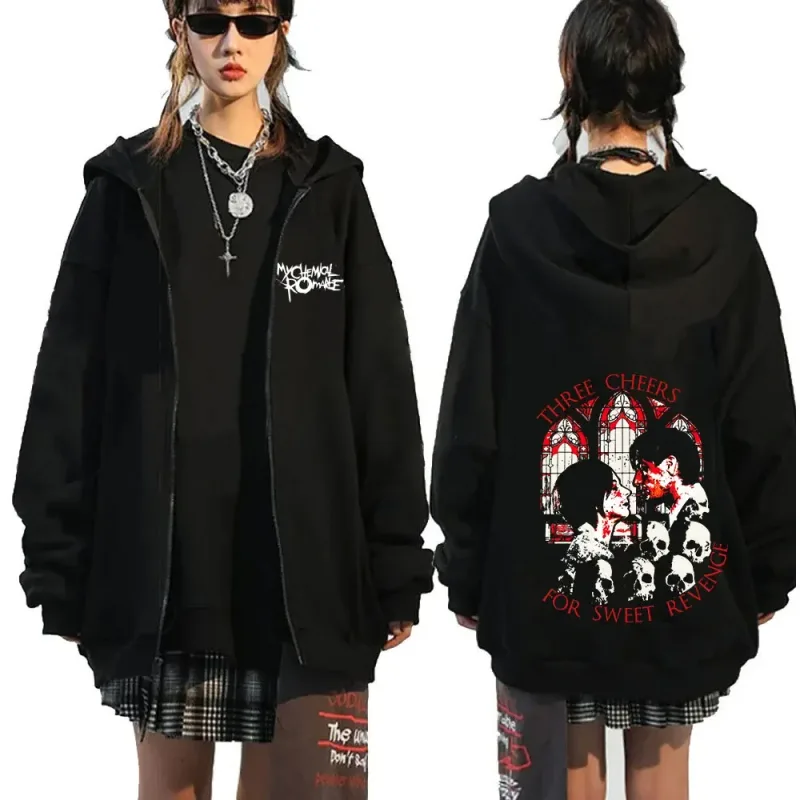 Rock Band My Chemical Romance Mcr Dead Zipper Hoodie Black Parade Punk Emo Zip Up Sweatshirt Men Fashion Vintage Hip Hop Hoodies — image 30