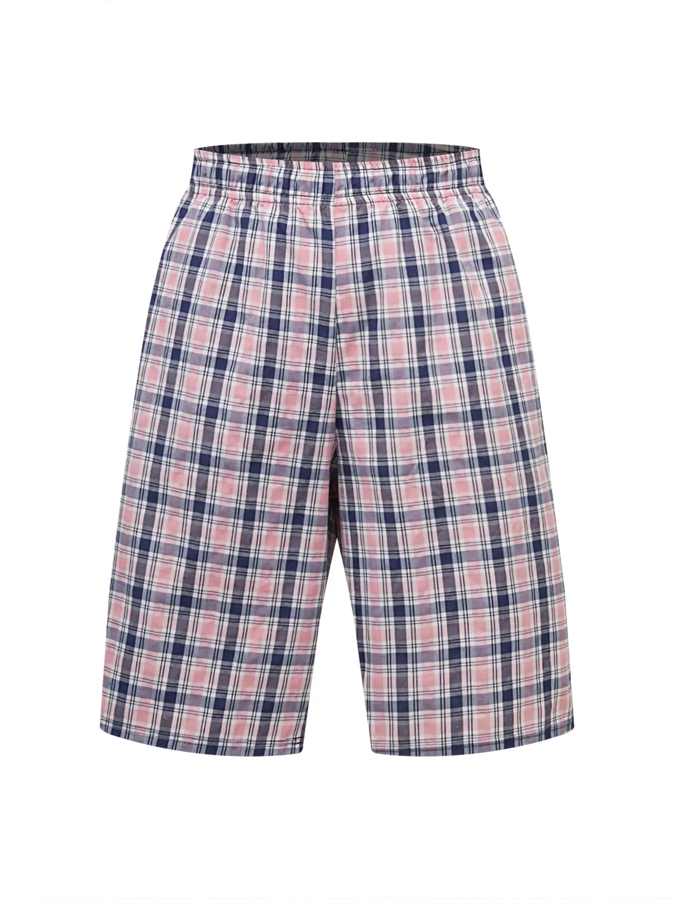 Men's Long Beach Flat Corner Pants Casual Checkered Elastic Waistband Comfortable Home Casual Sleeping Youth Boxing Pants Mens — image 13