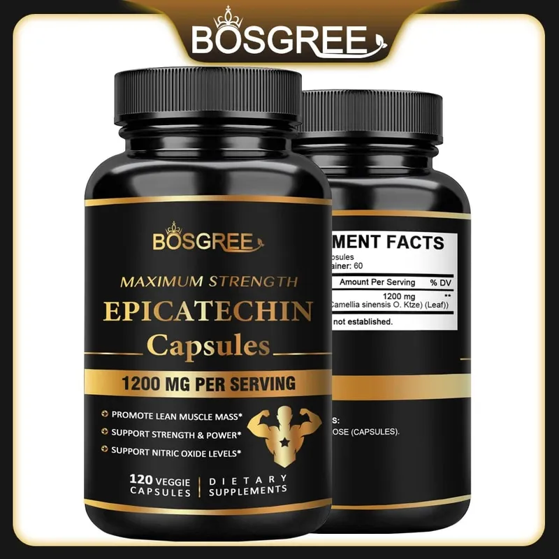 Epicatechin Capsules - Protein Synthesis Athletic Ability Strength and Lean Muscle Support - Carnosine Inhibitors Supplements