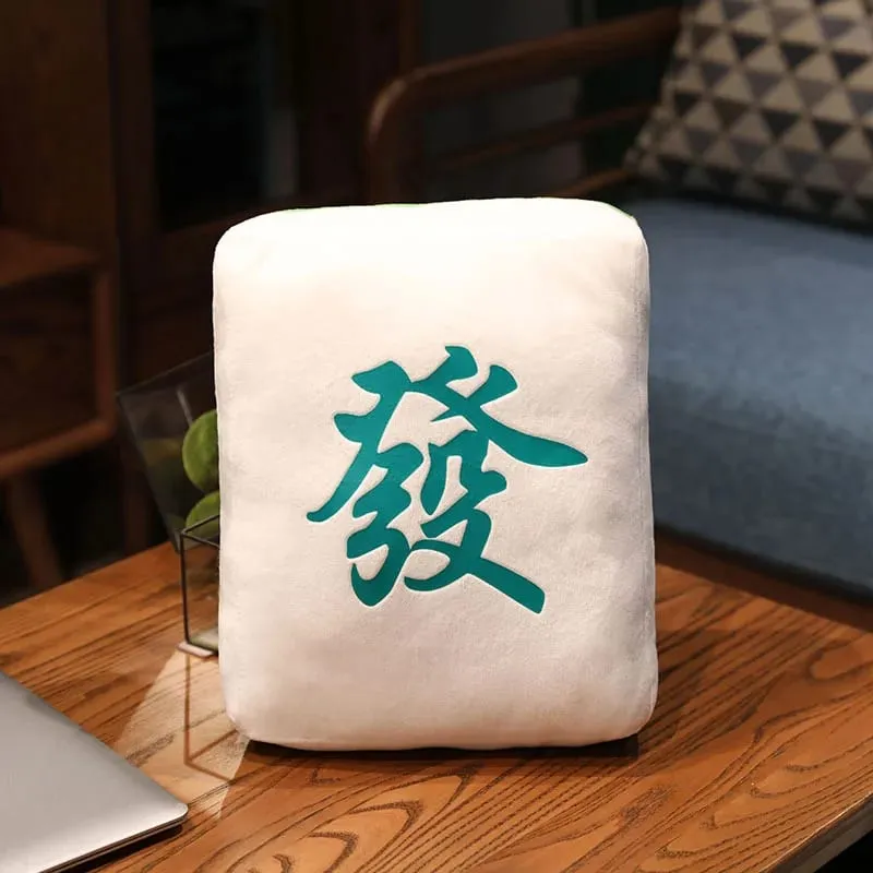 Creative Mahjong Pillow Cushion Chinese Plush Toy Car Chair Backrest Dice Funny Nap Sofa Home Decor Gift Accompanying Decoration — image 21
