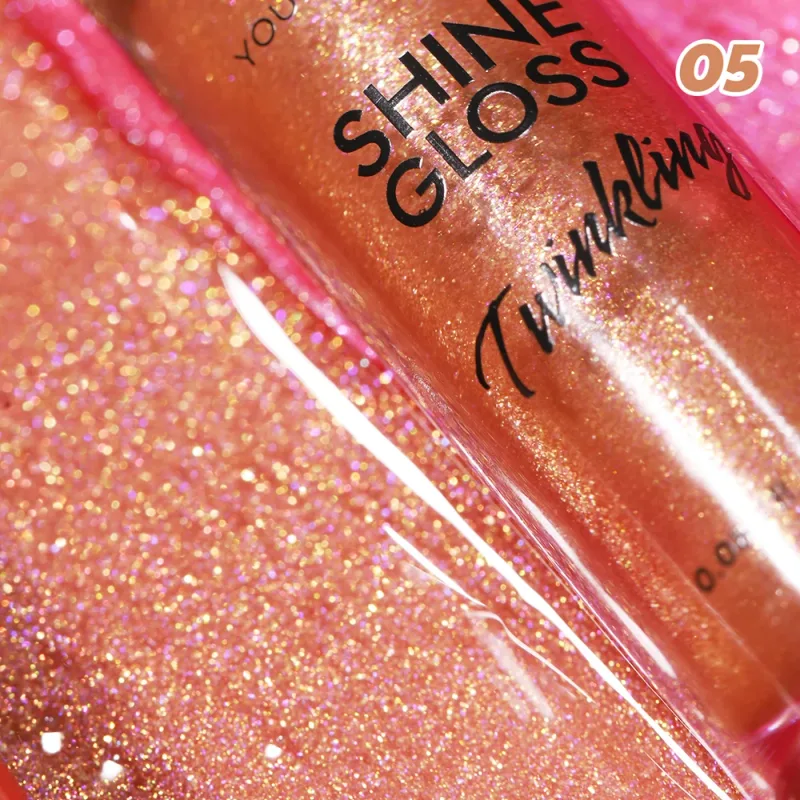2pc Set Matte Lip Liner And Starry Glitter Lip Gloss Pearlescent Fine Shimmer Long-Lasting Hydration Non-Sticky Makeup — image 7