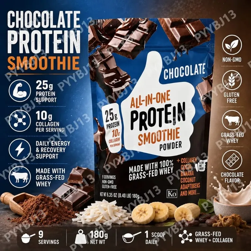 All-in-One Protein Powder Cookies Cream Protein Supplement Powder 25g Protein 10g Collagen Grass-Fed Whey For Men & Women 180g — image 2
