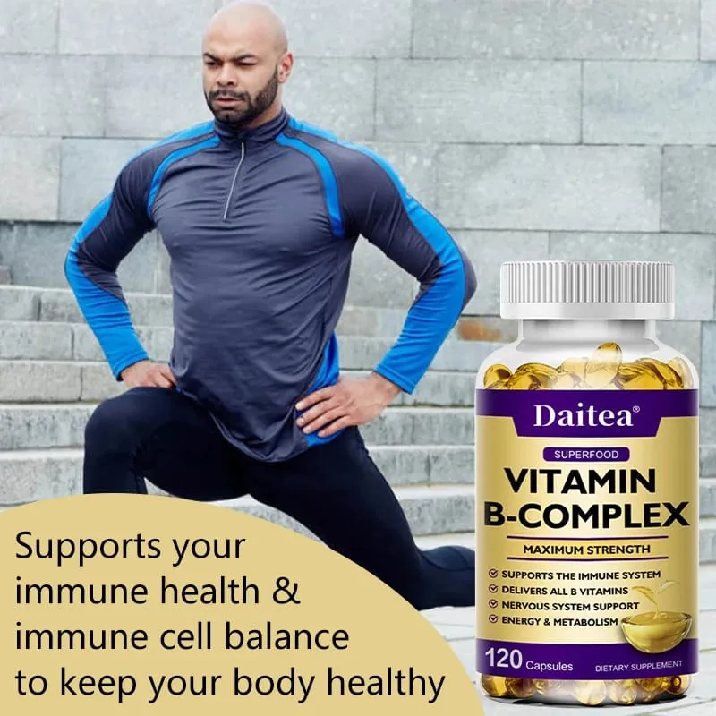 Vitamin B-Complex Capsules - Energy Immune & Nervous System Support Relieve Stress Improve Digestion — image 6