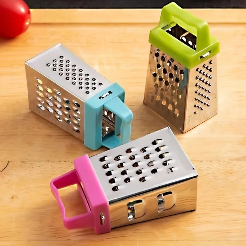 Stainless Steel Mini Cheese Grater Set - Multifunctional Metal Kitchen Tool for Shredding Cheese Garlic Ginger - Food-Safe — image 8
