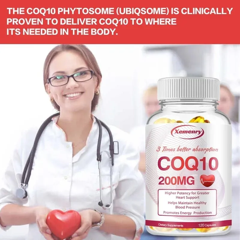 Coenzyme Q10 Capsules 200mg -Provide Energy Support Heart and Cardiovascular Health Promote Metabolism Anti-oxidation — image 4