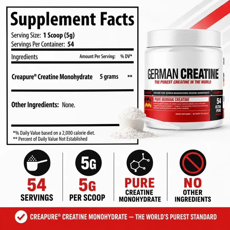 Micronized Creatine Monohydrate Powder for Strength & Performance Unflavored Fitness Workout Supplement for Adults 300g