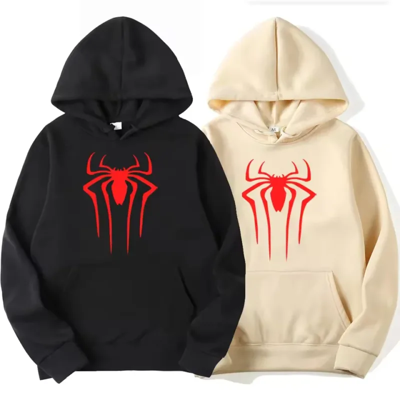 Latest Fashion Men's and Women's Hoodies Casual Hoodies Unisex Trendy Printed Spider Pattern Hoodies — image 2