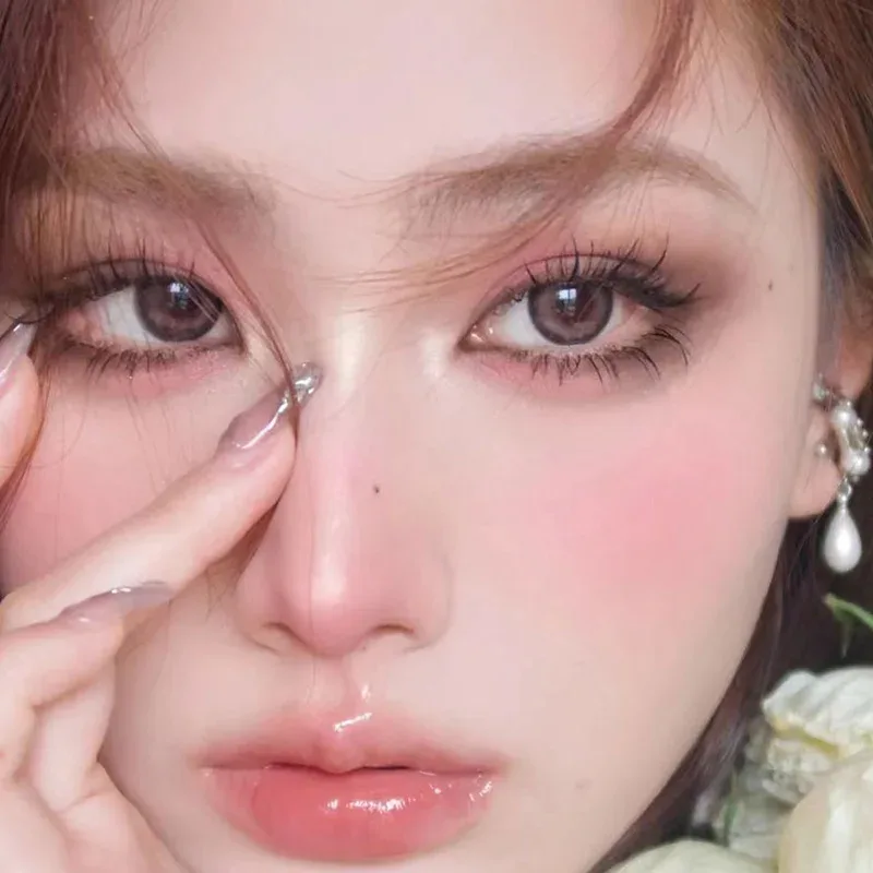 Mascara siêu mịn Làm cong dày mi Mascara chống thấm nước, không nhòe màu nâu Uốn cong tự nhiên Cọ mịn Trang điểm Mascara