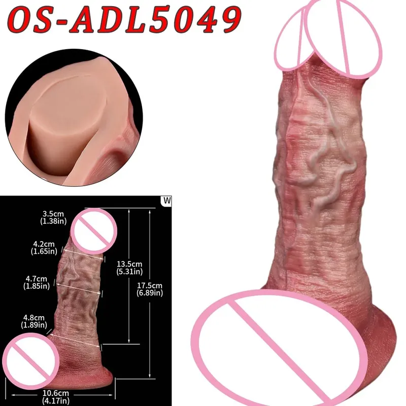 47 cm Realistische Lange Dildos Doppel Kopf Anal Vaginal Stimulator Sex Spielzeug Mit Sauger Für Lesbische Paare Homosexuell Männer erwachsene Werkzeuge