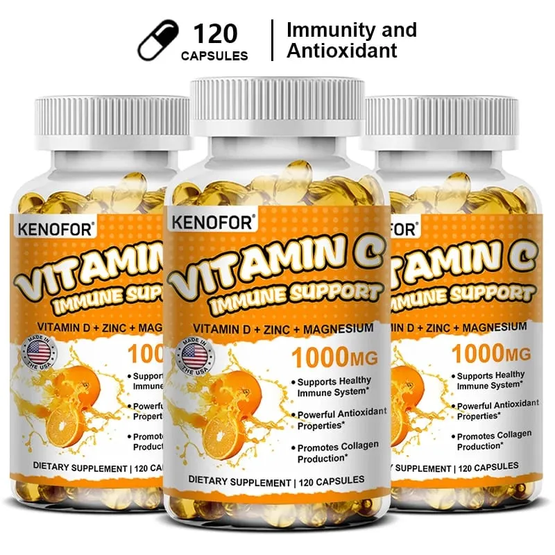Vitamin C Capsules Antioxidant Support Immune System Cellular Energy Production Skin Brightening & Collagen Synthesis — image 11