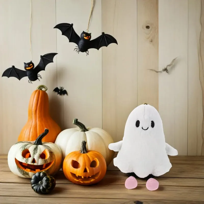 Halloween Ghost Cushion Soft White Stuffed Decorative Pillow Indoor Sofa Bed Halloween Party Favor Goodie Bag Fillers