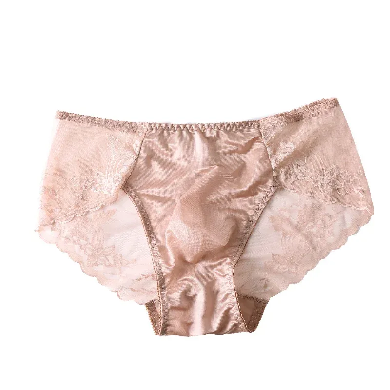 Men's Lace Briefs 3d U Convex Pouch Lingerie Ice Silk Breathable Thin Underwear Sexy Low-Rise Panties Sissy Feminization — image 7