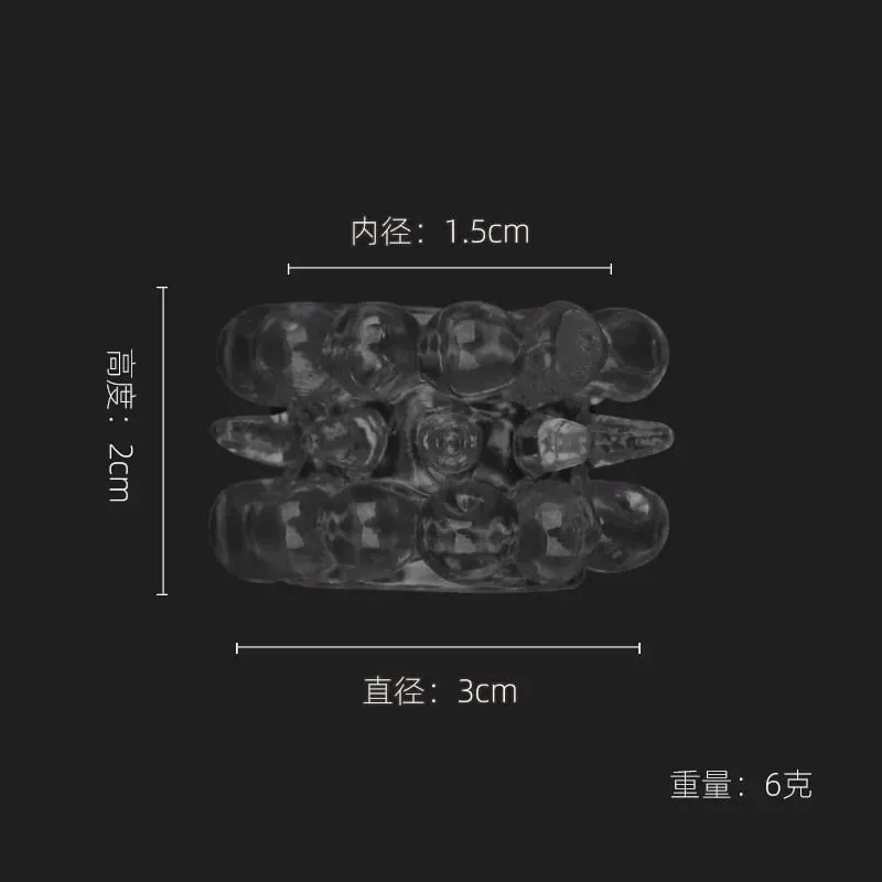 Men's Semen Locking Ring Physical Time-controlling Particle Penis Ring Sex Toy