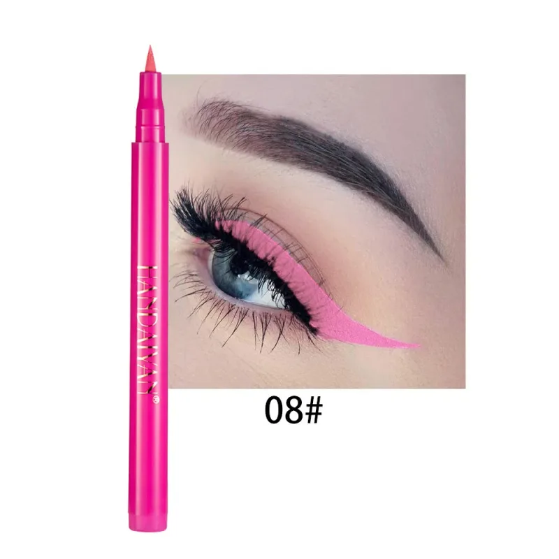 Quick-dry Matte White Eyeliner Pencil Makeup Long Lasting Smooth Liquid Eye Liner Waterproof Anti-Smudge Eyeliner Pen Cosmetics