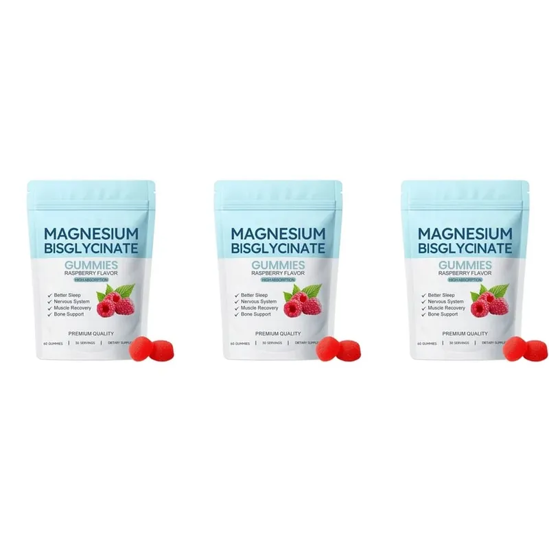 Magnesium Bisglycinate Gummies Support Daily Sleep Quality Help Maintain Nervous System Health Assist Muscle Recovery 60 Gummies — image 9