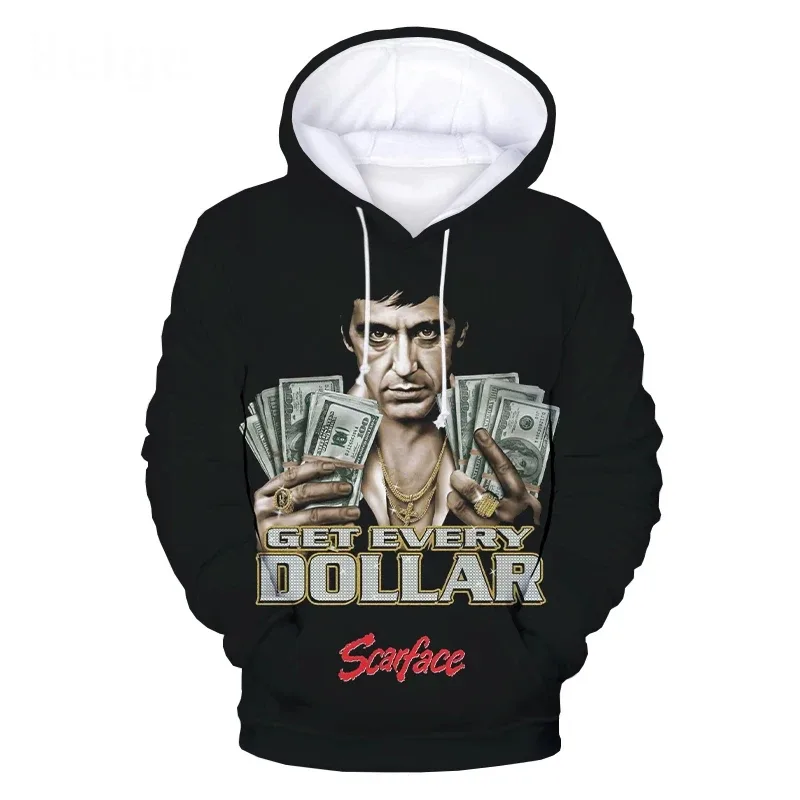 Scarface Movie 3D Print Hoodies Men Women Fashion Streetwear Oversized Sweatshirts Hoodie Male Pullovers Tracksuit Man Clothing — image 9