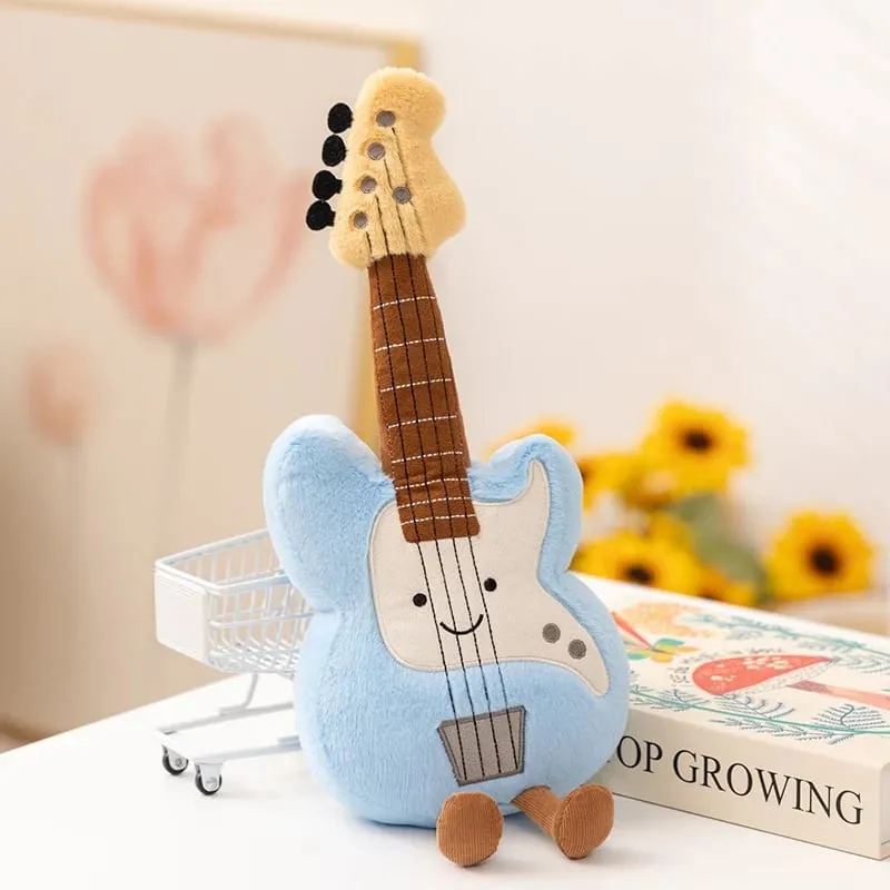 Musical Instrument Plush Toy Stuffed Kawaii Adorable Saxophone Bass White Piano Humanoid Doll with Legs Decor Gift — image 13