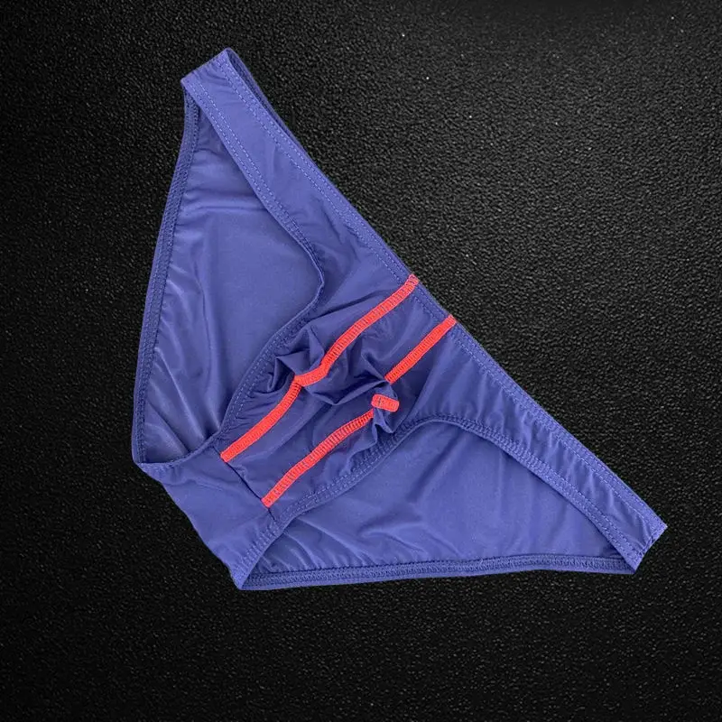 Herrbyxor Ice Silk Ultra Tunna Underkläder Sexiga U Bulge Pouch Man Trosor Elastisk Komfort Snabbtorkande Trosor Kalsonger — image 7