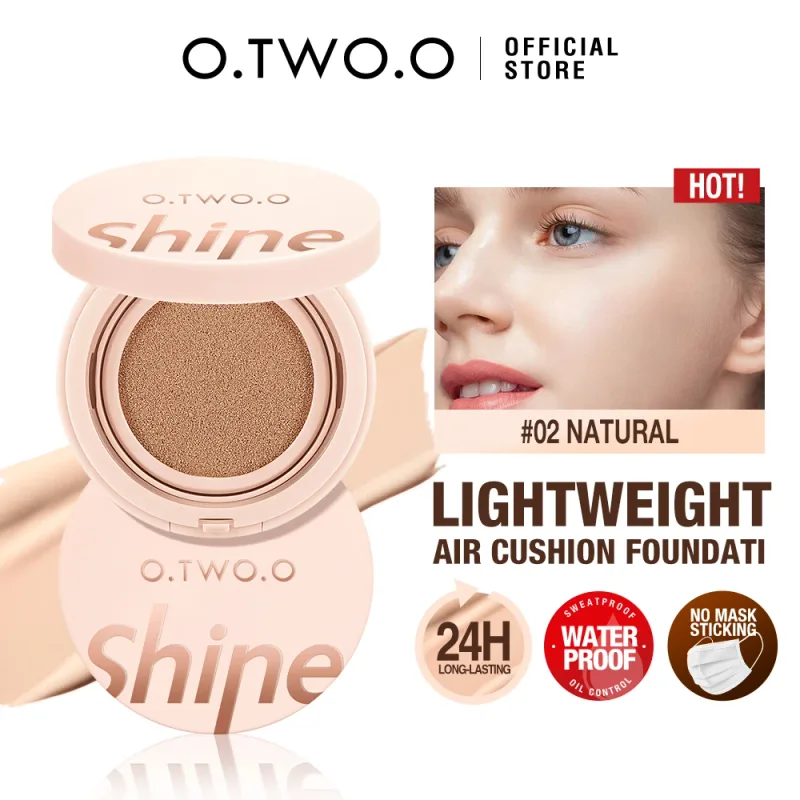 O.TWO.O 2pcs Face Makeup Set Primer Air Cushion BB Cream Invisible Oil-control Pore Soft Focus Long-lasting Brightskin Cosmetics