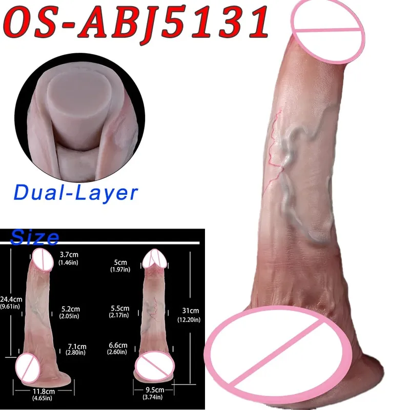 47 cm Realistische Lange Dildos Doppel Kopf Anal Vaginal Stimulator Sex Spielzeug Mit Sauger Für Lesbische Paare Homosexuell Männer erwachsene Werkzeuge