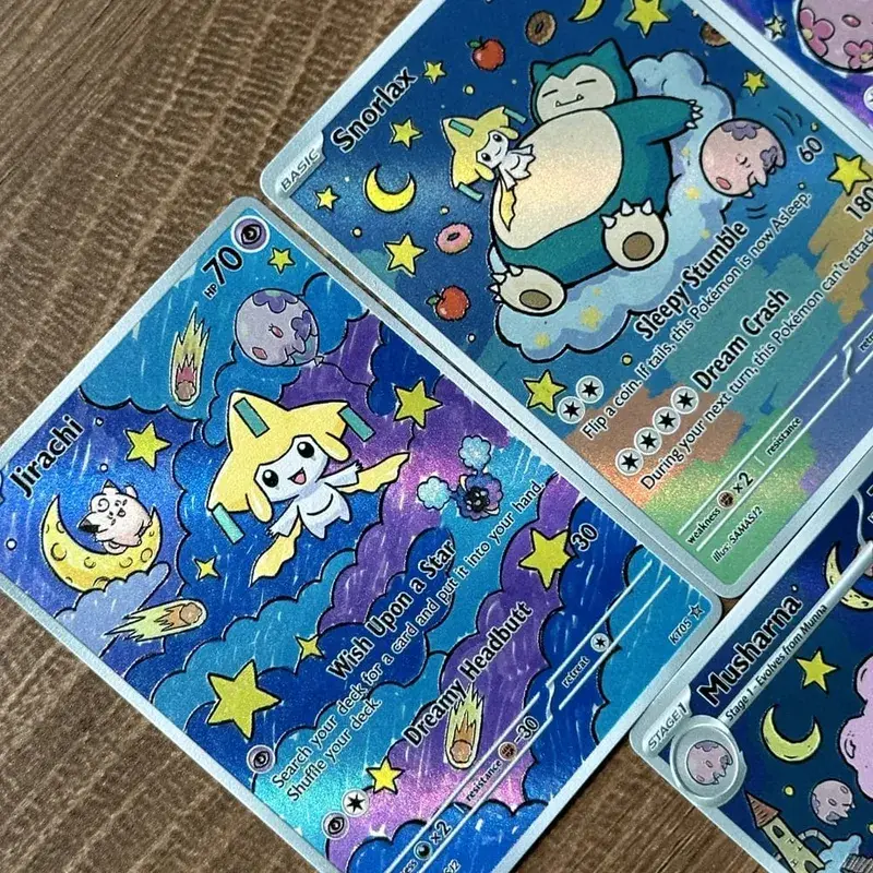 Pokemon PTCG Cards Jirachi Snorlax Cosmog Musharna Starry Dreamscape Roaming Style Collection Cards 5Pcs Pokemoncards Gift — image 2