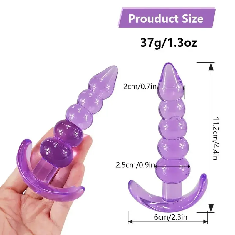 Anal Beads Dildo Soft Silicone Anal Plugs Butt Plug Prostate Massage Unisex Sexy Stopper Adult Sex Toy for Men Women Adult Games — image 3