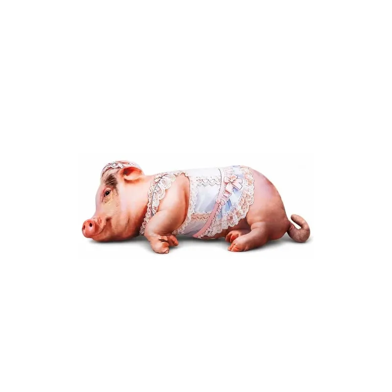 Material Animal Body Pillow PP Cotton Filled Soft Texture Animal Cushion 40cm Size Cute Design Pig Keychain Bedroom Use — image 7