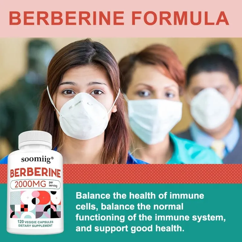 Berberine Capsules 2000mg Supports Heart Cardiovascular Health Digestion Liver Health Immunity & Metabolic Balance — image 6