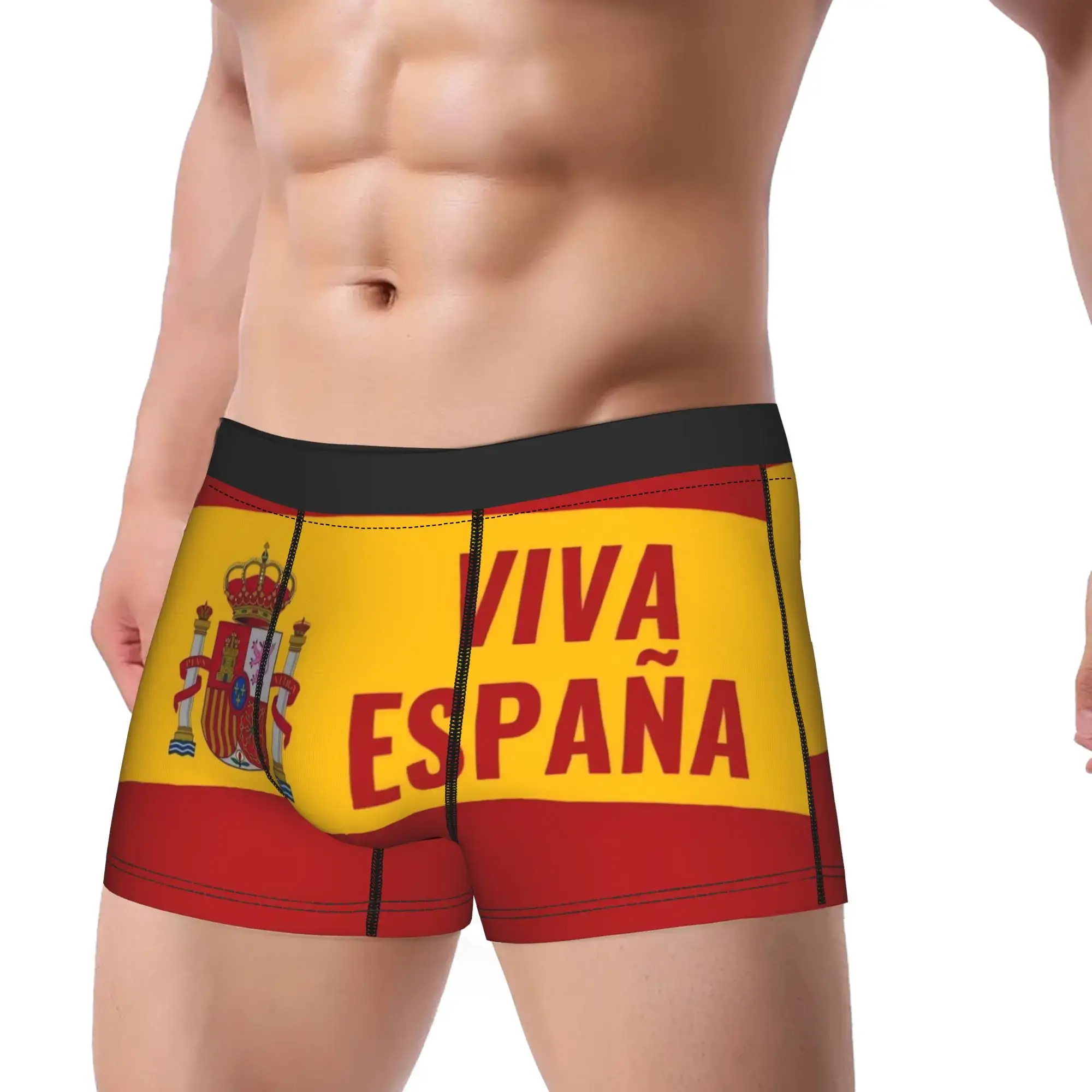 Espagne Vox drapeau sous-vêtements hommes Shorts slips respirant Boxershorts offre spéciale douane surdimensionné caleçon