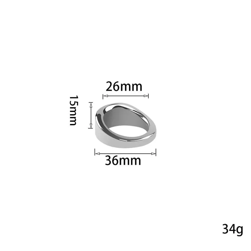 Stainless Steel curved Penis Lock Cock Ring Heavy Duty Male Metal Ball Scrotum Stretcher Sex Toys for Man Delay Ejaculation