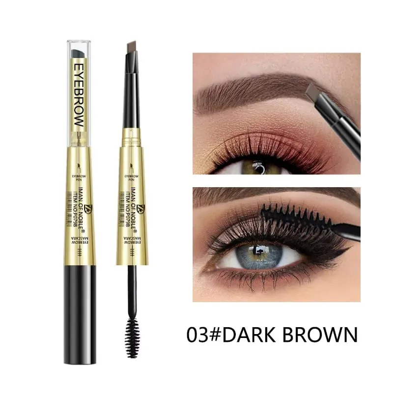 Ultrafijne Dual Head Wenkbrauwpotlood Mascara Set Natuurlijke waterdichte en langdurige professionele wenkbrauwpotloodmake-up — image 9