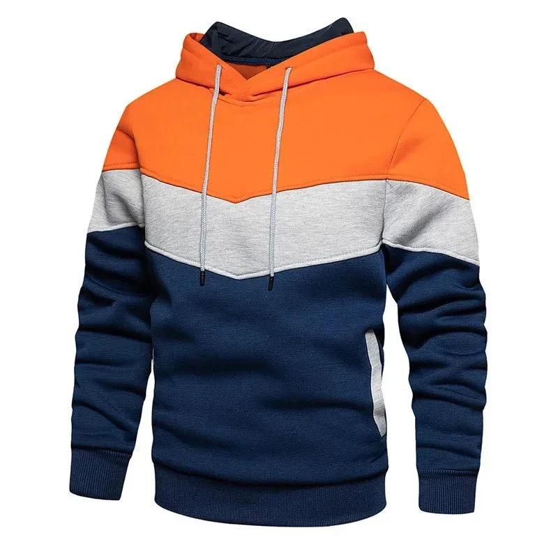 Spring Autumn Fashion splicing Men's Hoodies long sleeve Casual Hoodies Sweatshirts Sweatshirt men tops Pullover — image 12
