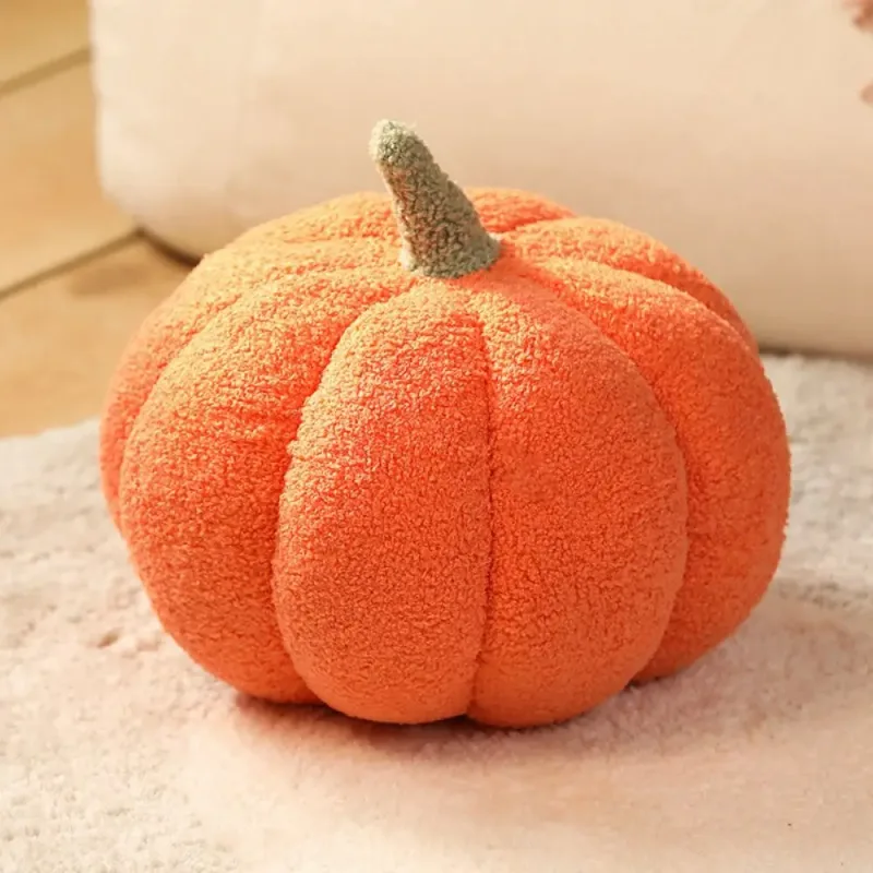 Home Decor Cotton Pumpkin Pillow Cute Soft Pumpkin Pillow Simulated Pumpkin Soft Back Cushion