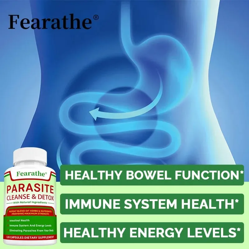 Intestinal Parasite Cleanse Capsules - Black Walnut + Wormwood Herbal Blend Digestive Health Colon Detox & Gut Health Support — image 3