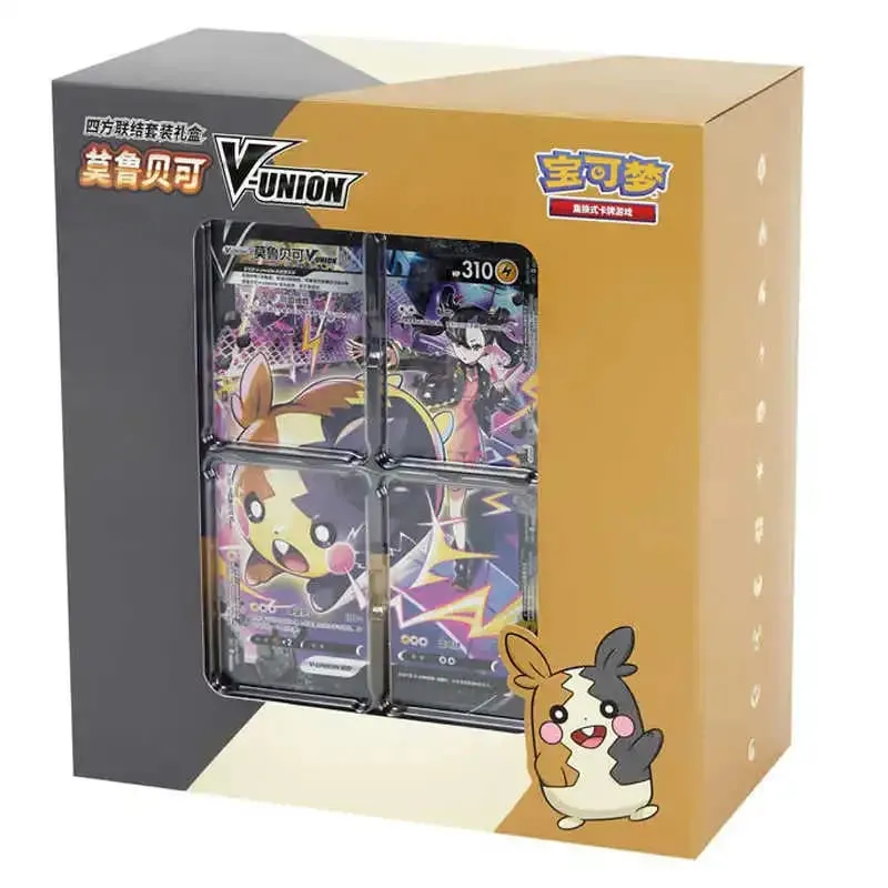 ในสต็อกของแท้ 100% Original Pokemon Ptcg Card Quartet Coupling V-Unionของขวัญกล่องPikachu Big Gather Moru Baker Mew-2 Ptcg