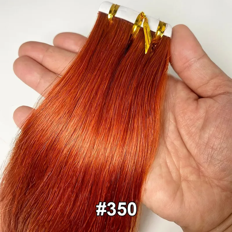 Luckinghair Wholesale 100% Virgin Double Drawn Straight Invisible Human Hair Tape in Extensions Wave Style — image 16