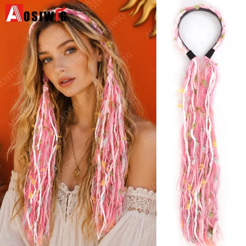 Colorful Rope Braided Hair Clip In Extensions Black Natural Hair Dreadlock Hair Pieces Bohemian Hair Accessories For Women Daily — image 8