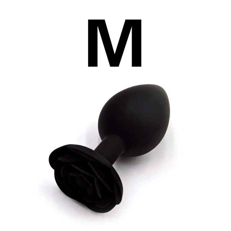 Soft Silicone Rose Flower Anal Plug Beginner To Expert 3 Sizes Butt Plug Anus Trainer Dildos Adule Sex Toys For Couple Women Men