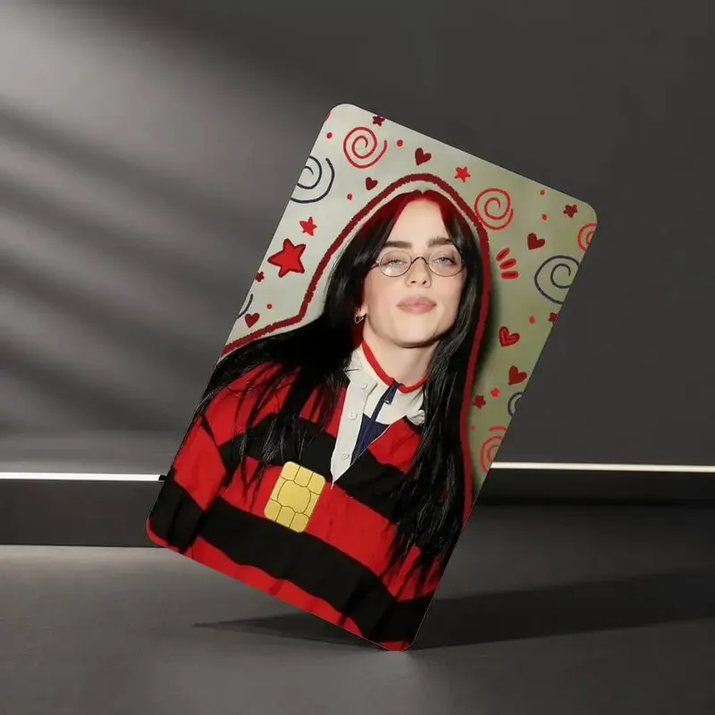 Musician Billie E-Eilish Sticker Film Tape Skin for Credit Card Debit Card Waterproof Stickers — image 14