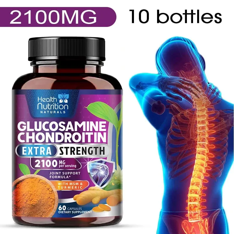 Glucosamina Condroitina Curcuma MSM Supporto articolare a tripla forza 2100 mg — image 3
