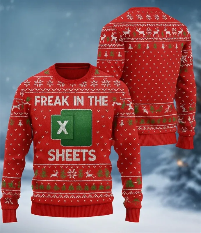 2025 Hot Christmas Ugly Sweater Men Women 3D Print Neon Pattern Santa Pullover Sweatshirt Unique Xmas Clothes Party Sweatshirt — image 8