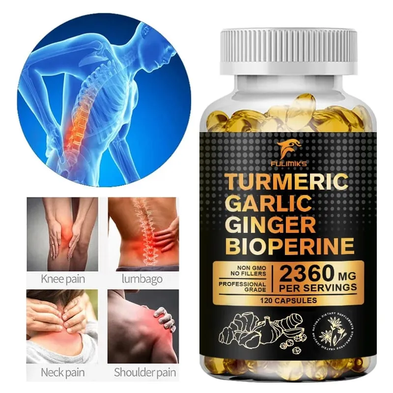 Premium Turmeric Curcumin Supplement with Garlic & Ginger Supports Joint Comfort Anti-Inflammatory Immune Health & Vitality — image 2