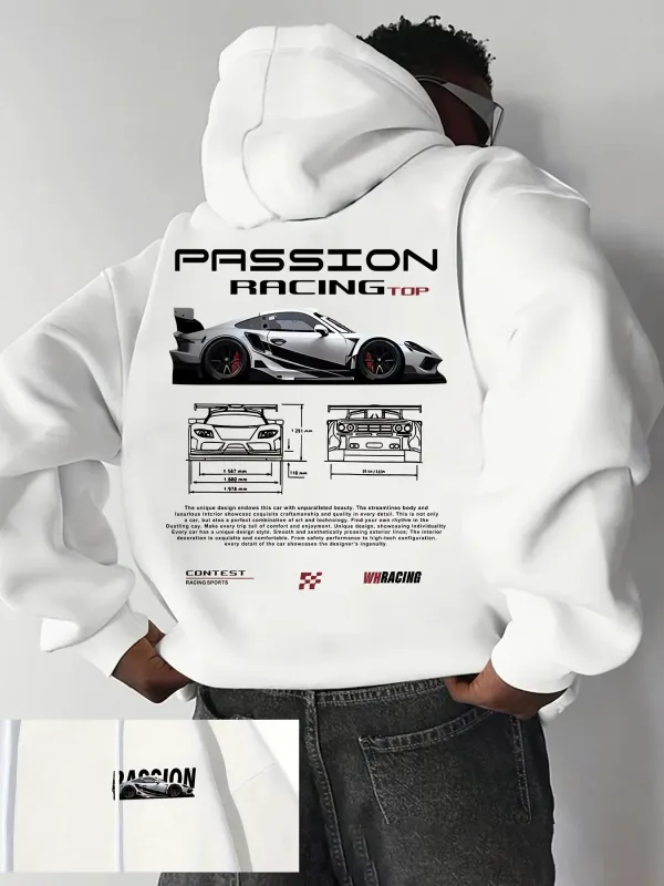 Men's casual hoodie alphabet print loose fit - Bahrain streetwear 22ss men clothing hoodies hoodie men one piece haikyuu — image 9