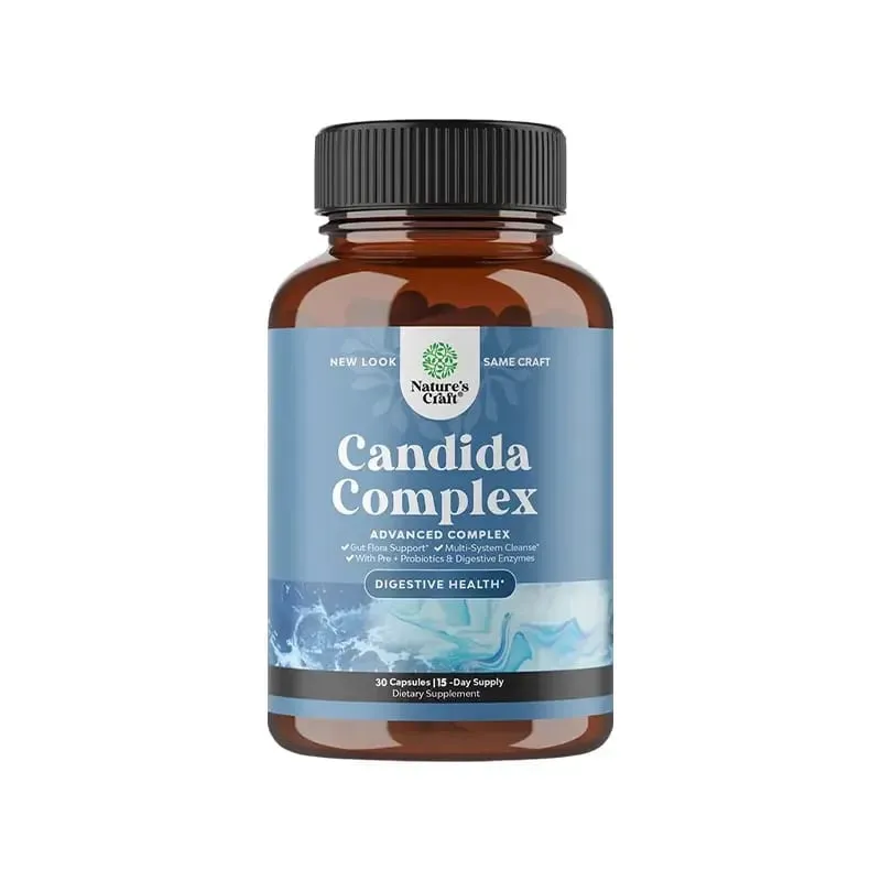 Candida Complex - Probiotik dan Enzim Pencernaan Ramuan Semulajadi Untuk Menyokong Kesihatan Penghadaman dan Keseimbangan Flora Usus