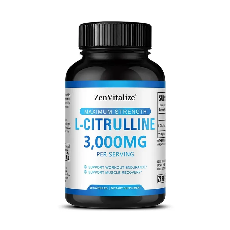 L Citrulline 3000mg Supplement Capsules for Men & Women - Muscle Recovery & Workout Endurance - Vegan Non-GMO — image 8