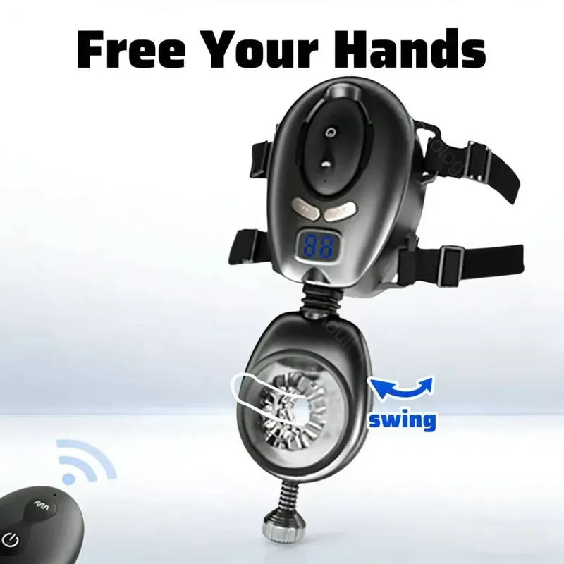 Sex Toys for Men Automatic Swing Male Masturbator with Wearable Belt Thrusting Masturbator Cup Remote Control Adult Supplies — image 3