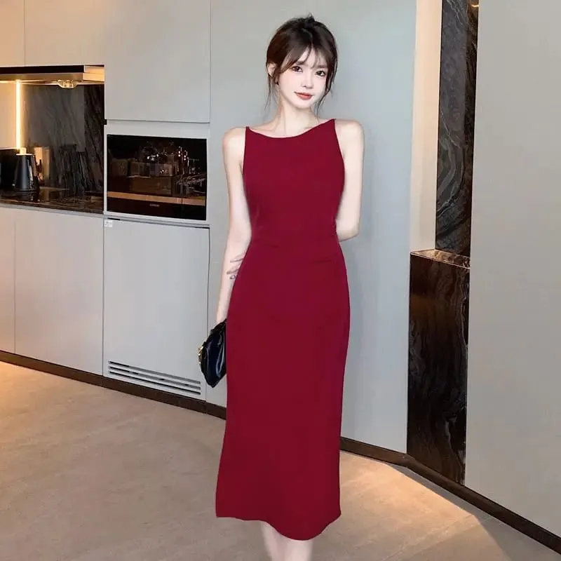 Fashion Sexy Dress 2026 Woman Elegant Party Dresses Women's Casual Dresses Long Summer Youth Beach Resort Look Slip Clothing — image 5