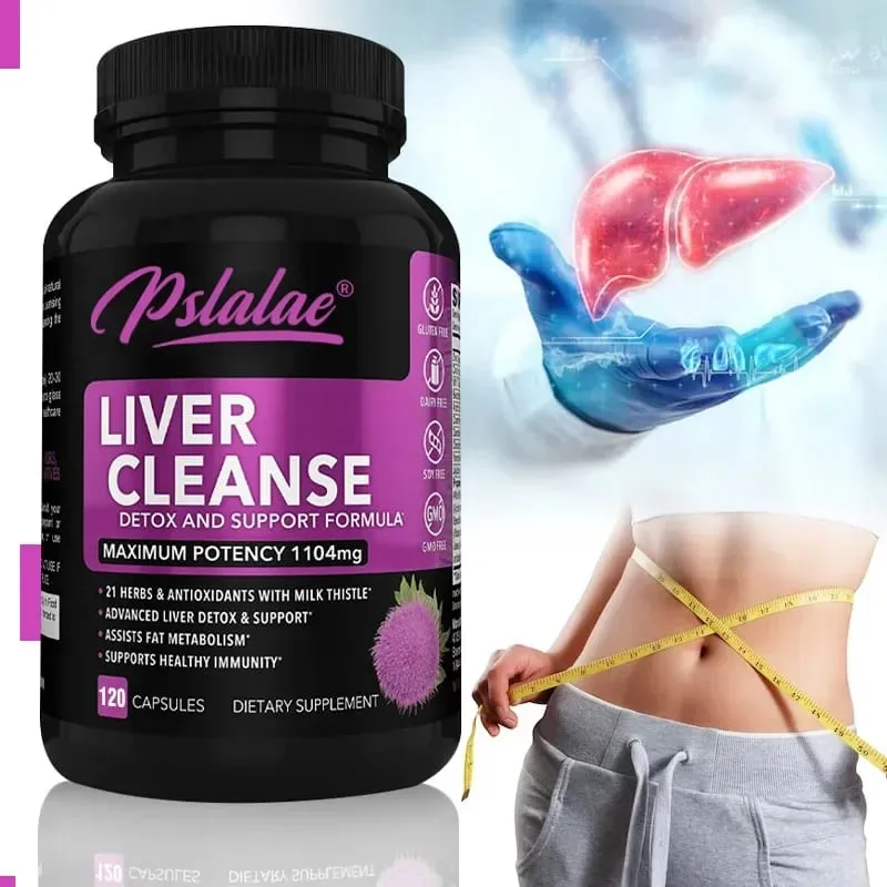Liver Cleanse Detoxification Support Supplement - Complete Health Capsules with Artichoke Berberine Turmeric Herbs — image 2