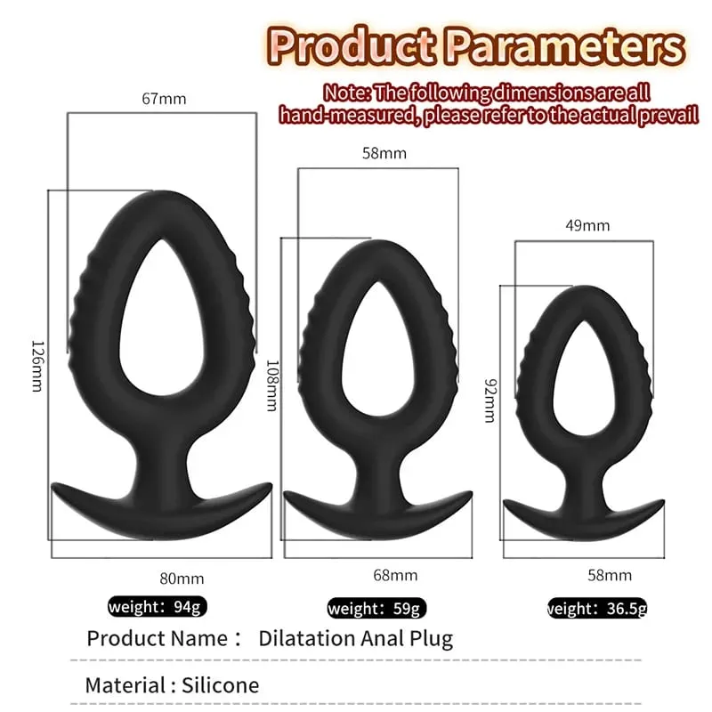 3Sizes Anal Plug Soft Silicone Anal Dildo Dilator Sex Toys for Women Dilating Butt Plug Erotic Stimulator Male Prostate Massager